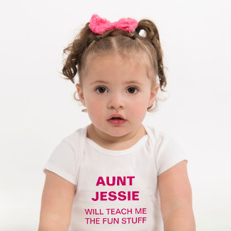 Meine Tante wird mir das Spaß-Zeug beibringen Baby Strampler