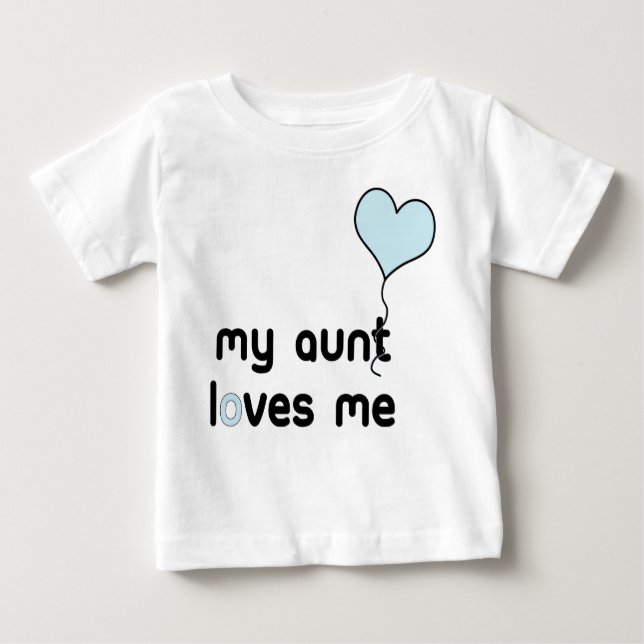 Meine Tanten-Lieben ich blauer Herz-Ballon Baby T-shirt (Vorderseite)