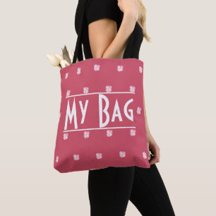 Meine Tasche Zitat-Typografie Rosa Floral Wasserfa