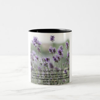 Meine Tasse "Grace Purple Flowers Bible Verse"