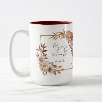 Meine Tasse läuft über blumengeschmückte Christlic