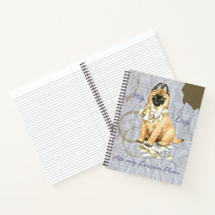 Meine Tervuren Ate meinen Lektionsplan Notizbuch