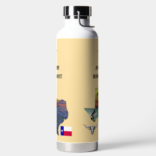 Meine Texas - Illustrierte Kartenumrandung - perso Trinkflasche