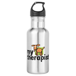 Meine Therapeut-HundeEdelstahl-Wasser-Flasche Trinkflasche