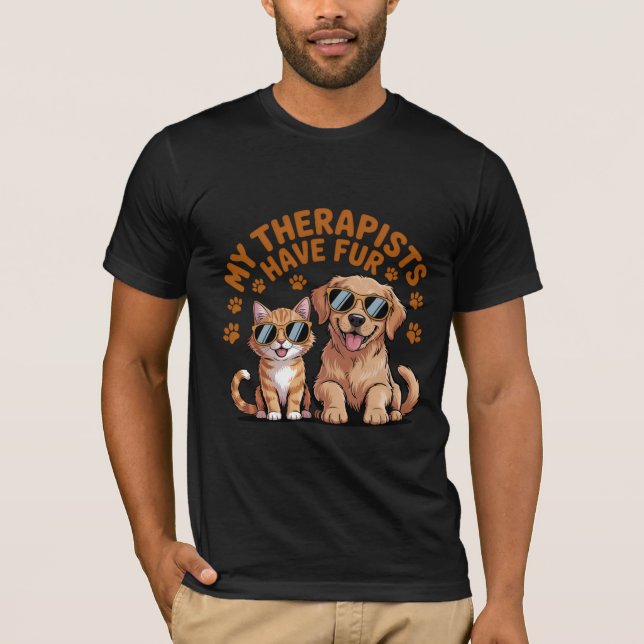 Meine Therapeuten haben Fur Funny Pet Shirt (Vorderseite)