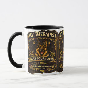 Meine Therapeutin hat vier Pfoten Deutsche Schäfer Tasse
