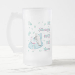 MEINE THERAPIE KOMMT IN EIN GLAS! MATTGLAS BIERGLAS
