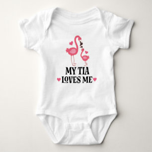 Meine Tia Lieben ich Flamingo-T-Shirt Baby Strampler