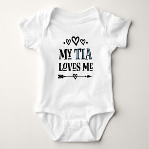 Meine Tia Lieben ich Pfeil-Herz-T-Shirt Baby Strampler