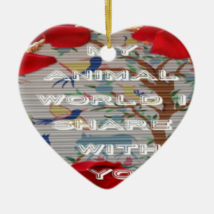 Meine Tiere Welt valentine.png Keramik Ornament