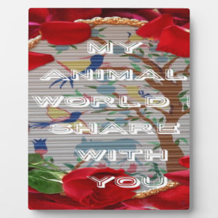 Meine Tierwelt: Schönes Baum- und Vogeldesign Fotoplatte