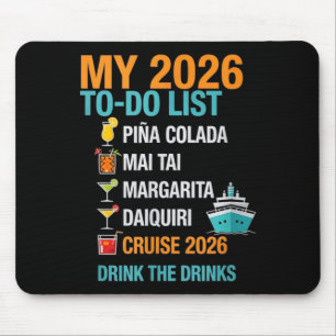 Meine To-Do-Liste 2026 - lustiges Kreuzfahrtrinkpa Mousepad