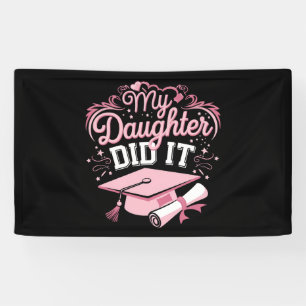 Meine Tochter hat es geschafft Rosa Abschluss Fami Banner