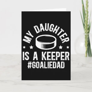 Meine Tochter ist ein Hockey-Torhüter Dad Eishocke Karte