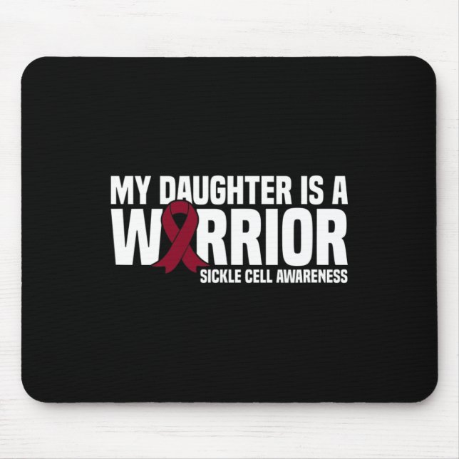 Meine Tochter ist ein Warrior-Sichelzellenbewussts Mousepad (Vorne)