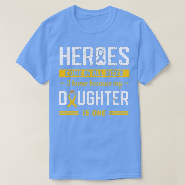 Meine Tochter ist mein Hero Girl Childhood Cancer  T-Shirt (Design vorne)