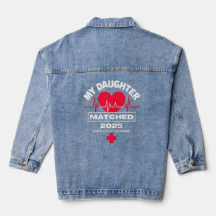 Meine Tochter kam zum Match Day 2025 Jeansjacke