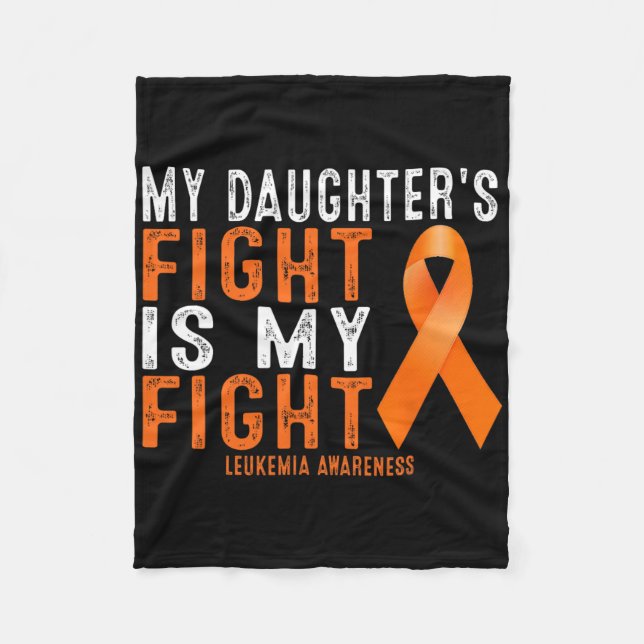 Meine Tochter kämpft gegen Leukämie Awa Fleecedecke (Vorderseite)