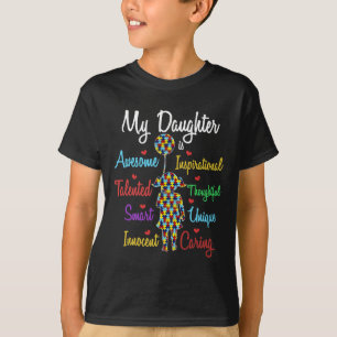 Meine Tochter Liebe Puzzle Autistic Cool Autismus T-Shirt