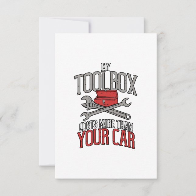 Meine Toolbox kostet mehr als dein Auto Mechanic G Karte (Vorderseite)