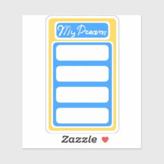 Meine Träume Planer-Aufkleber Scracker Buch modern Aufkleber