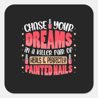 Meine Träume sind gestrichen Quadratischer Aufkleber