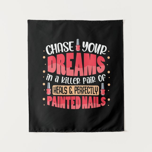 Meine Träume sind gestrichen Wandteppich (Vorderseite)