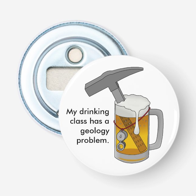 Meine trinkende Klasse hat ein Geologie-Problem Flaschenöffner (Vorderseite)