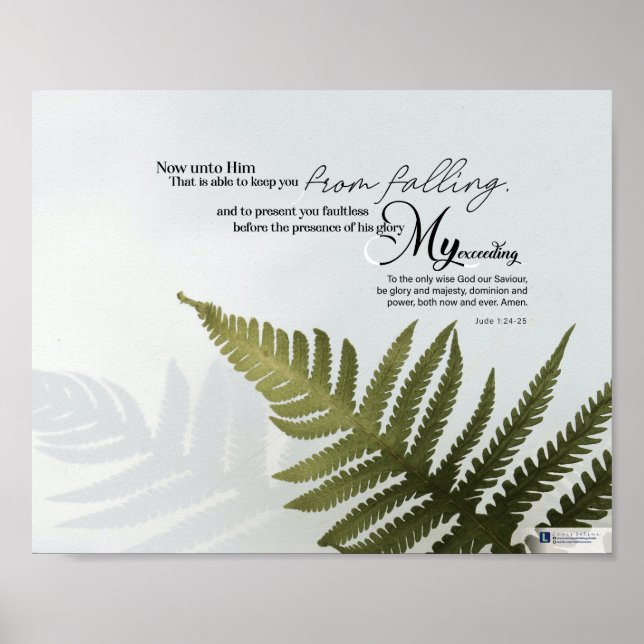 Meine überlegene Freude (Jude 1:24-25) Poster (Vorne)