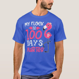 Meine Uhr ist 100 Tage klüger Niedlicher Flamingo- T-Shirt
