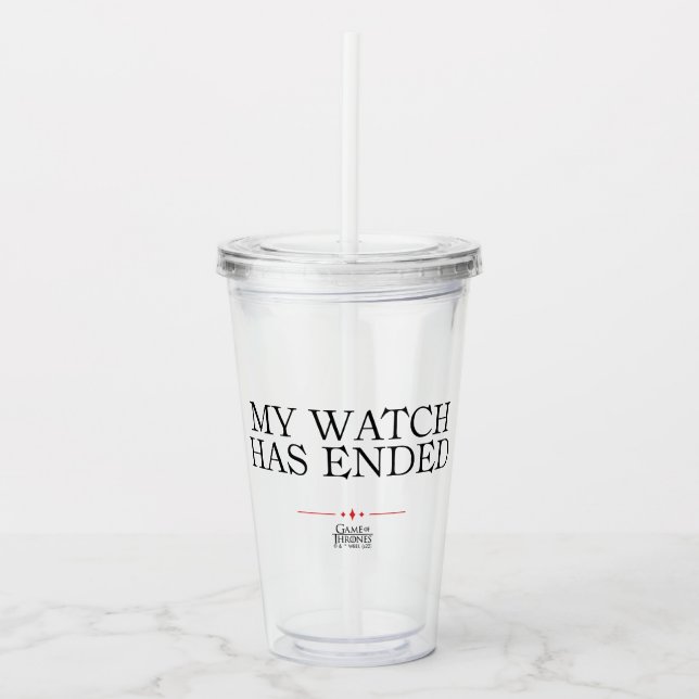 Meine Uhr ist beendet Acryltrinkbecher (Vorderseite)