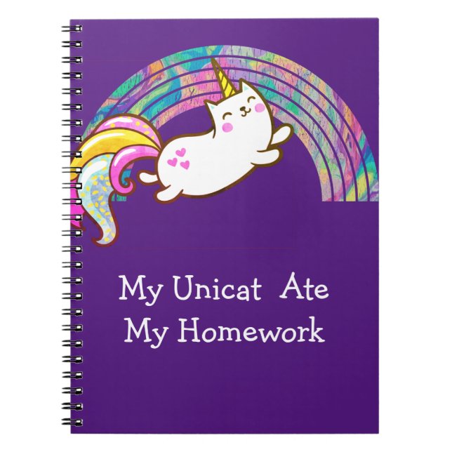 Meine Uni Katze hat meine Hausaufgaben gegessen Notizblock (Vorderseite)