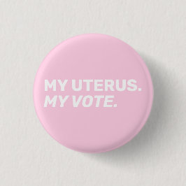 Meine Uterus meine Stimme hellrosa, weiße Abtreibu Button