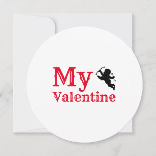 Meine Valentine Forever Typografie Red White Flat Feiertagskarte