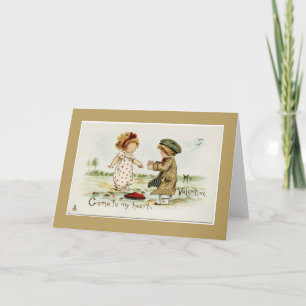 Meine Valentine Gold Grußkarte für mein Herz Feiertagskarte