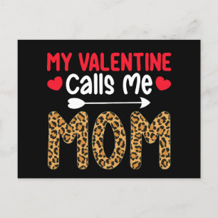 Meine Valentine nennt mich Mama Leopard Buffalo Ka Postkarte