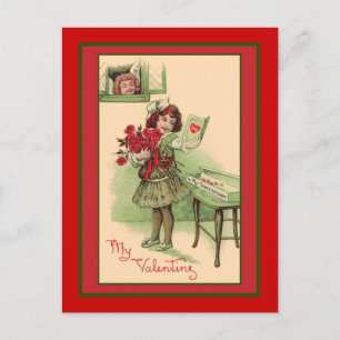 Meine Valentine Niedliche Vintage Kunstkarten und Feiertagspostkarte