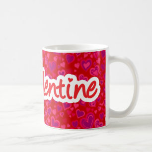 "Meine Valentine" - Rosa lila Tasse