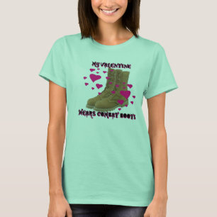 meine Valentine trägt Kampfstiefel T-Shirt