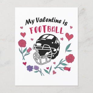 Meine Valentinstag ist Fußball Business Card Servi Flyer