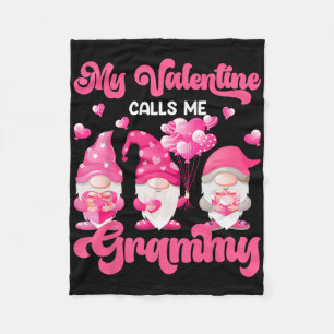 Meine Valentinstage rufen mich Grammy Pink Gnomies Fleecedecke