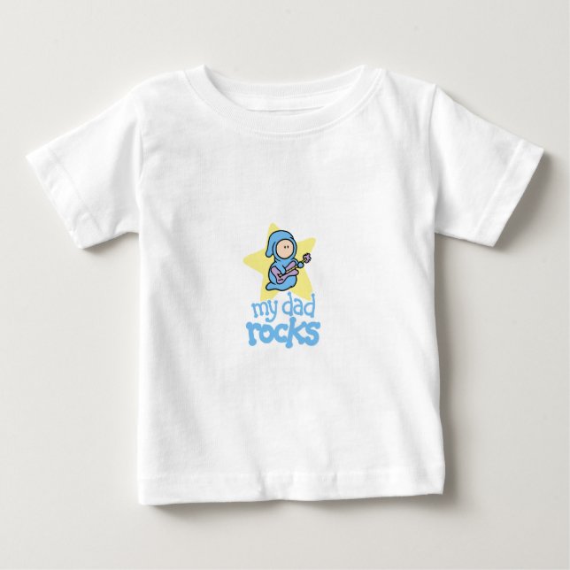 Meine Vater-Felsen - Baby mit Gitarre T-shirt (Vorderseite)