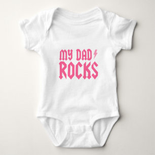 Meine Vater-Felsen {Rosa} Baby Strampler