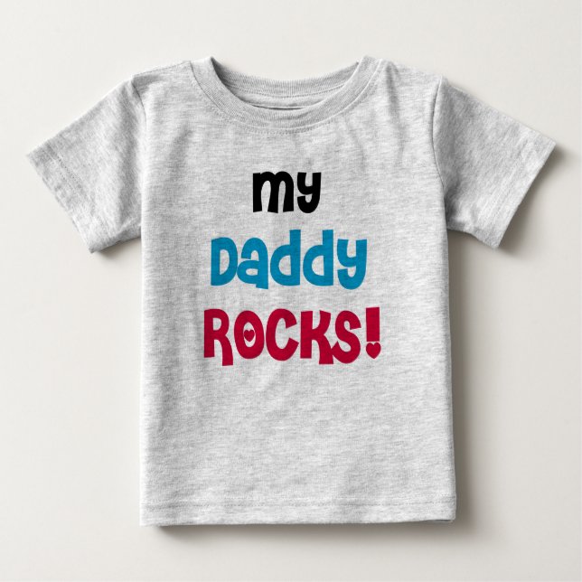 Meine Vati-Felsen Baby T-shirt (Vorderseite)