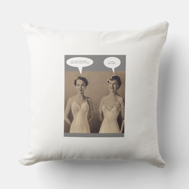 Meine verdrehte Schwester Kissen (Vorderseite)