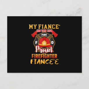 Meine Verlobte hat Ihren tragbaren Feuerwehrfiance Feiertagspostkarte