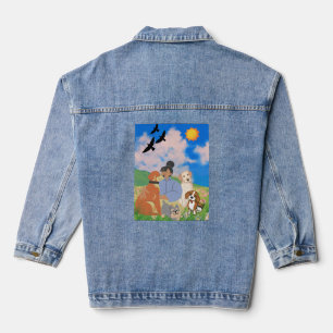 Meine vier Furbabys Jeansjacke