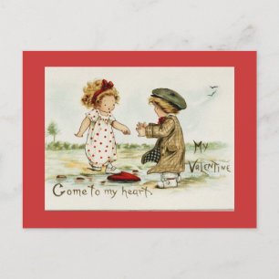 Meine Vintage-Valentinskarte als Nachdruck Feiertagspostkarte