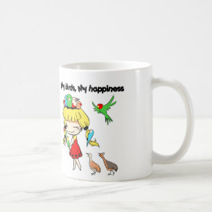 Meine Vögel mein niedlicher Cartoon des Glückes Tasse