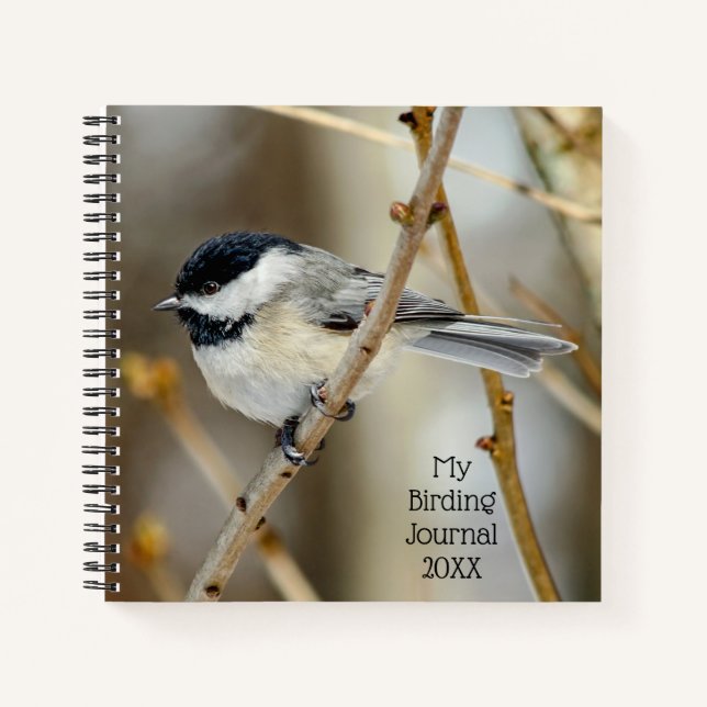 Meine Vogelbeobachtung Journal Chickadee Spiral No Notizbuch (Vorderseite)
